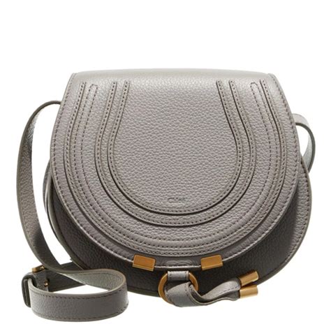 chloe marcie cashmere grey large|chloe marcie saddle bag.